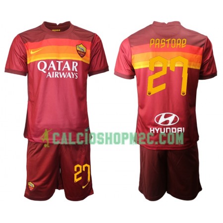 AS Roma Javier Pastore 27 Bambino Maglia Prima 2020/2021 Manica Corta (+ Pantaloncini)